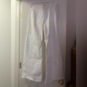 Zara Wide-Leg Light White Jeans
